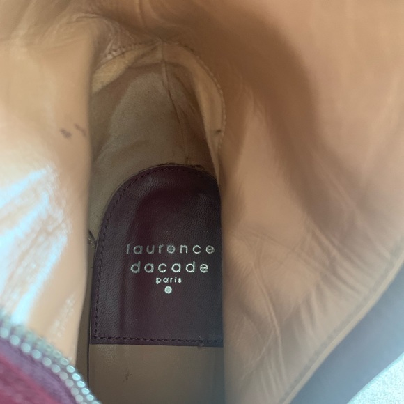 OVER-THE-KNEE BURGUNDY SUEDE SOCK BOOTS SZ 10.5 by LAURENCE DACADE 🔥🔥🔥🔥 - Picture 9 of 17